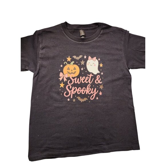 Sweet & Spooky Kids Size Small Halloween Pumpkin & Ghost Adorable Trick or Treat - Picture 3 of 6